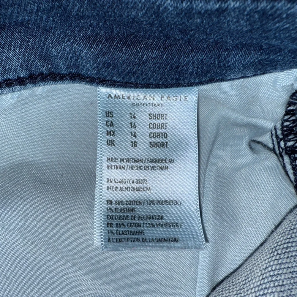 American Eagle Outfitters Size 14 Short  Dark Wash Super Hi Rise‎ Jeggings